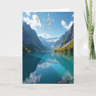 Tarjeta de cumpleaños del lago glacial