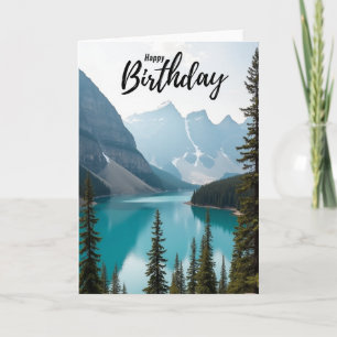 Tarjeta de cumpleaños del lago turquesa