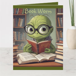 Tarjeta de cumpleaños del libro Worm