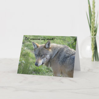 Tarjeta de cumpleaños del lobo
