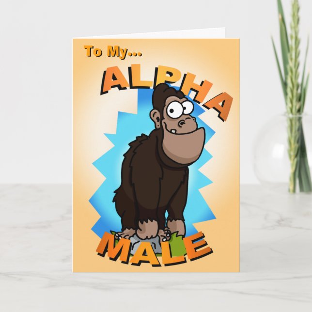 Tarjeta de cumpleaños del macho alfa (Anverso)