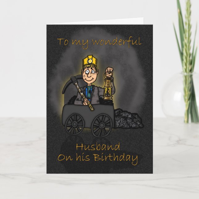 Tarjeta de cumpleaños del marido - Personalizado d (Anverso)