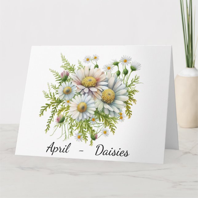 Tarjeta de cumpleaños del mes de abril (Anverso)