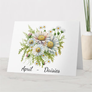 Tarjeta de cumpleaños del mes de abril