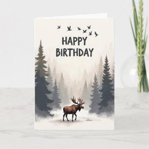 Tarjeta de cumpleaños del monarca del bosque