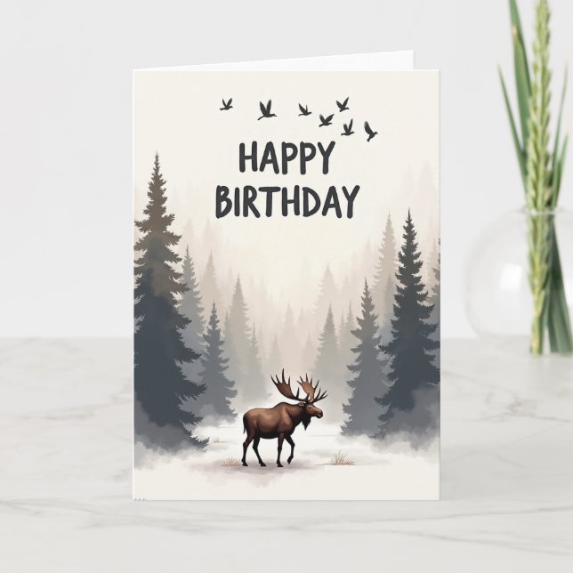 Tarjeta de cumpleaños del monarca del bosque (Anverso)