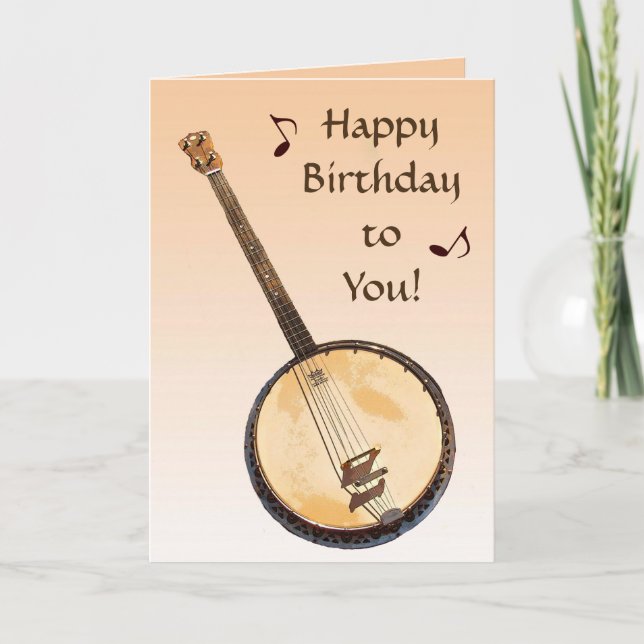 Tarjeta de cumpleaños del Naranja de instrumentos  (Anverso)
