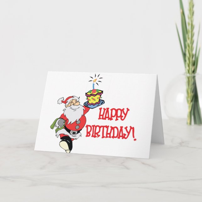 Tarjeta de cumpleaños del navidad (Anverso)
