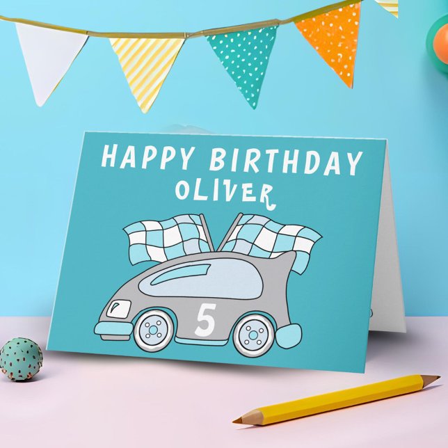 Tarjeta de cumpleaños del niño con bandera de la C (Subido por el creador)