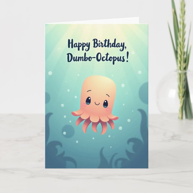 Tarjeta de cumpleaños del océano alegre (Anverso)
