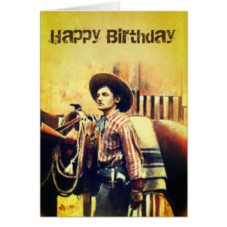 Tarjeta de cumpleaños del oeste salvaje del
