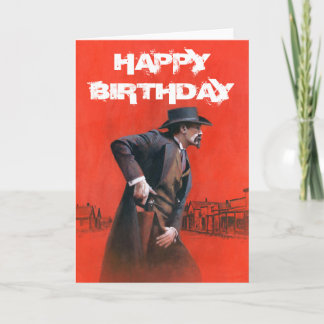 Tarjeta de cumpleaños del oeste salvaje del