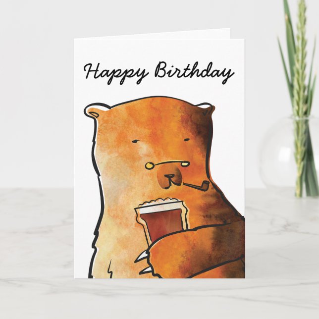 Tarjeta de cumpleaños del oso (Anverso)