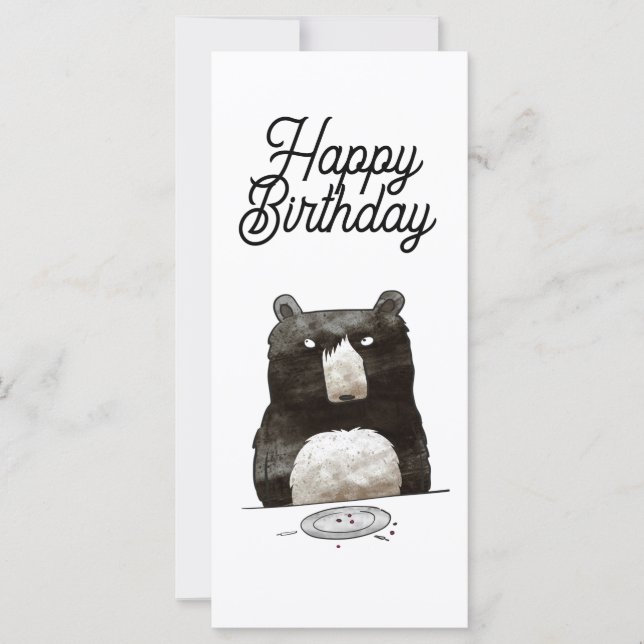 Tarjeta de cumpleaños del oso (Anverso)