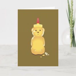 Tarjeta de cumpleaños del oso de miel