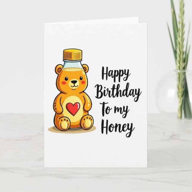 Tarjeta de cumpleaños del oso dulce (Anverso)