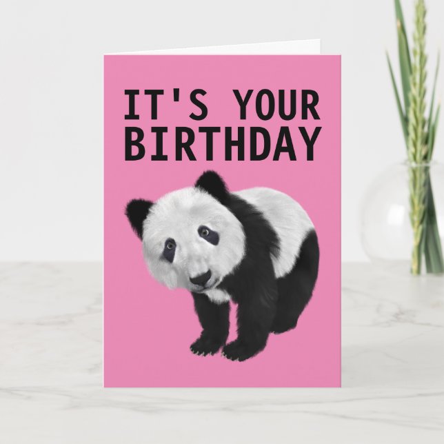 TARJETA DE CUMPLEAÑOS DEL OSO PANDA (Anverso)