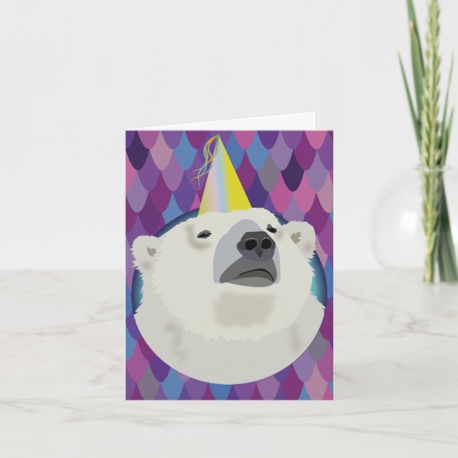 Tarjeta de cumpleaños del oso polar (Anverso)