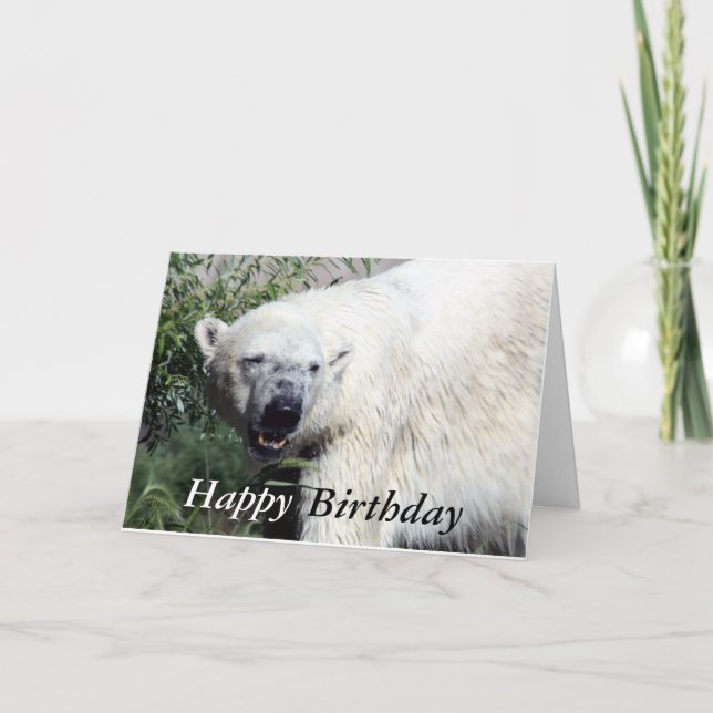 Tarjeta de cumpleaños del oso polar (Anverso)