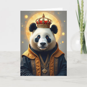 Tarjeta de cumpleaños del oso regio