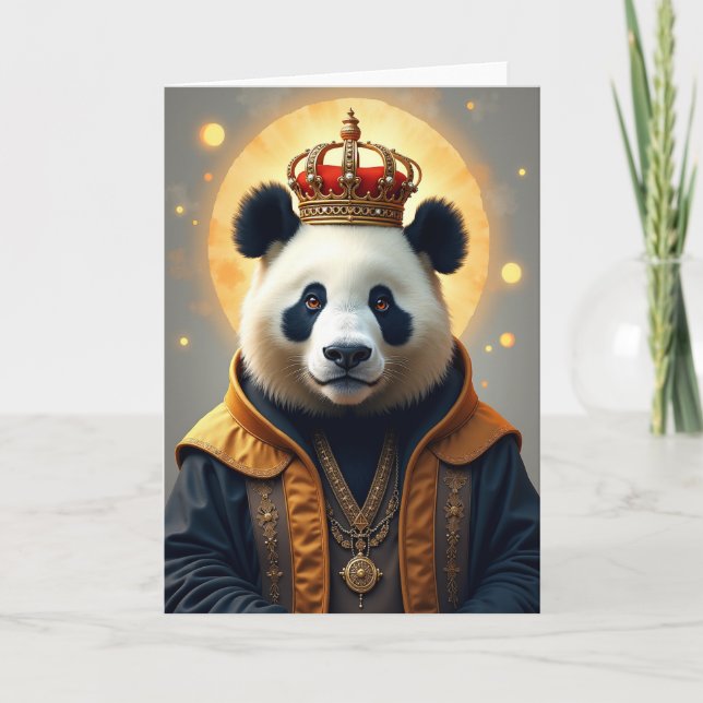 Tarjeta de cumpleaños del oso regio (Anverso)