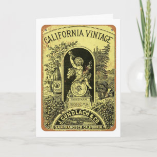 Tarjeta de cumpleaños del país del vino
