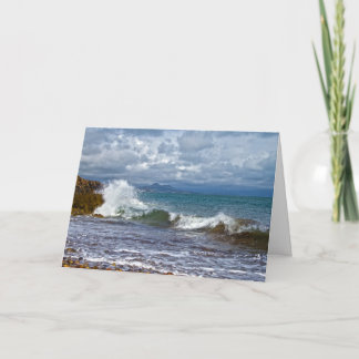 Tarjeta de cumpleaños del paisaje marino