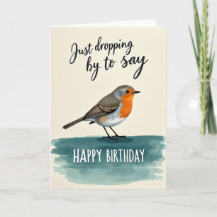Tarjeta de cumpleaños del pájaro alegre
