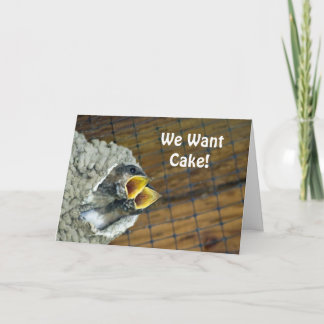 Tarjeta de cumpleaños del pájaro de bebé