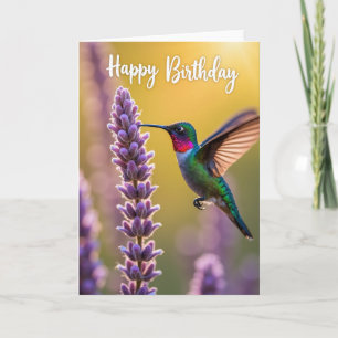 Tarjeta de cumpleaños del pájaro esmeralda