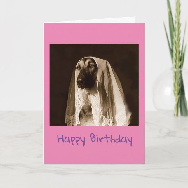 Tarjeta de cumpleaños del pastor alemán (Anverso)