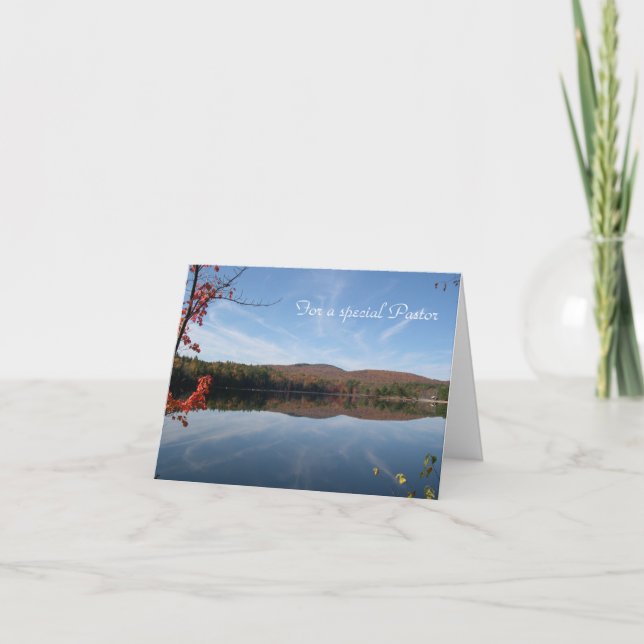 Tarjeta de cumpleaños del Pastor con vistas al lag (Anverso)