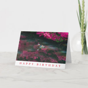 Tarjeta de cumpleaños del pato mandarín