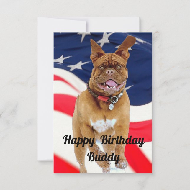 Tarjeta de cumpleaños del perro (Anverso)