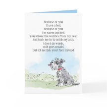 Tarjeta de cumpleaños del perro