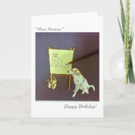 Tarjeta de cumpleaños del perro arcoiris
