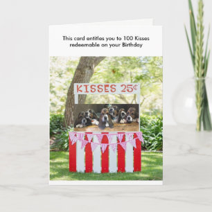 Tarjeta de cumpleaños del perro de afloramiento