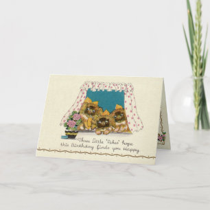 Tarjeta de cumpleaños del perro de Pekingese