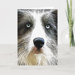 Tarjeta de cumpleaños del perro del collie