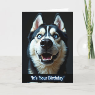 Tarjeta de cumpleaños del perro sonriente