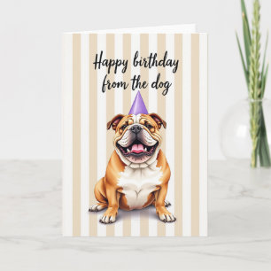 Tarjeta de cumpleaños del perro sonriente