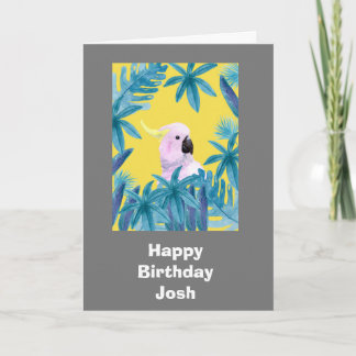 Tarjeta de cumpleaños del personalizable Cockatoo
