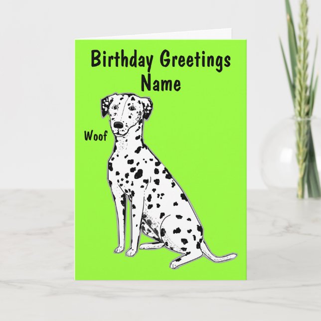 Tarjeta de cumpleaños del Personalizable de perro  (Anverso)