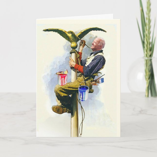 Tarjeta de cumpleaños del Personalizable Old Glory (Anverso)