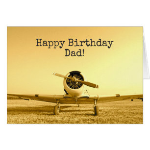 Tarjeta de cumpleaños del PERSONALIZADO del avión 