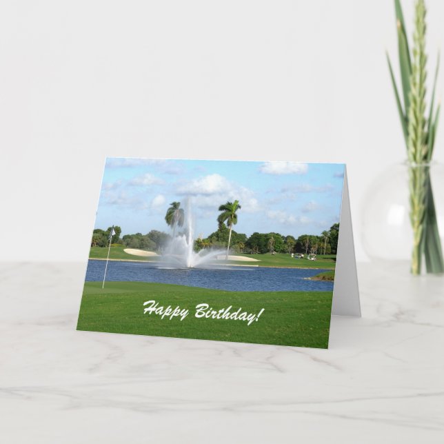 Tarjeta de cumpleaños del Personalizado del Campo  (Anverso)
