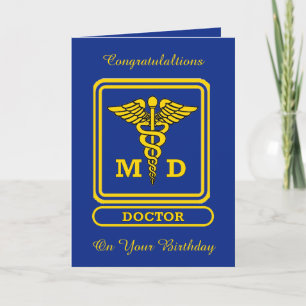 Tarjeta de cumpleaños del Personalizado del médica