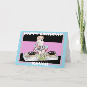 tarjeta de cumpleaños del personalizado DJ del chi