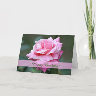 Tarjeta de cumpleaños del Personalizado Rosa Rosa