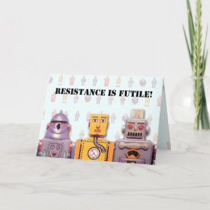 Tarjeta de cumpleaños del Personalizado Toy Robot